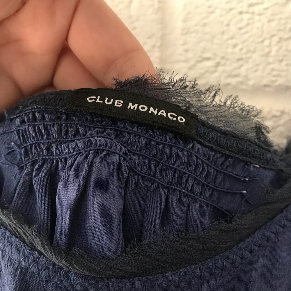 Club Monaco Silk Sundress Blue XS - Picture 3 of 5